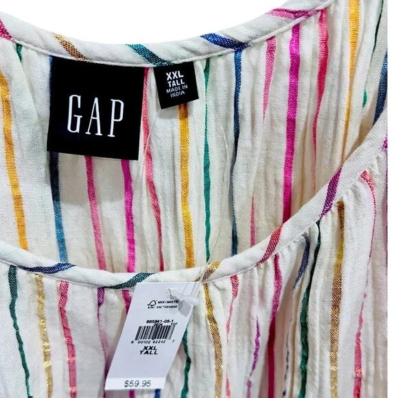 GAP MINI - Day dress Beige with color stripes Size XXL NWT - Picture 8 of 13